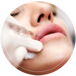 Injecting A Woman's Lips With Botox
