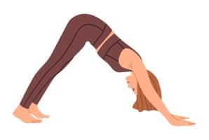 Drawing Of A Suburban Woman Practicing Yoga