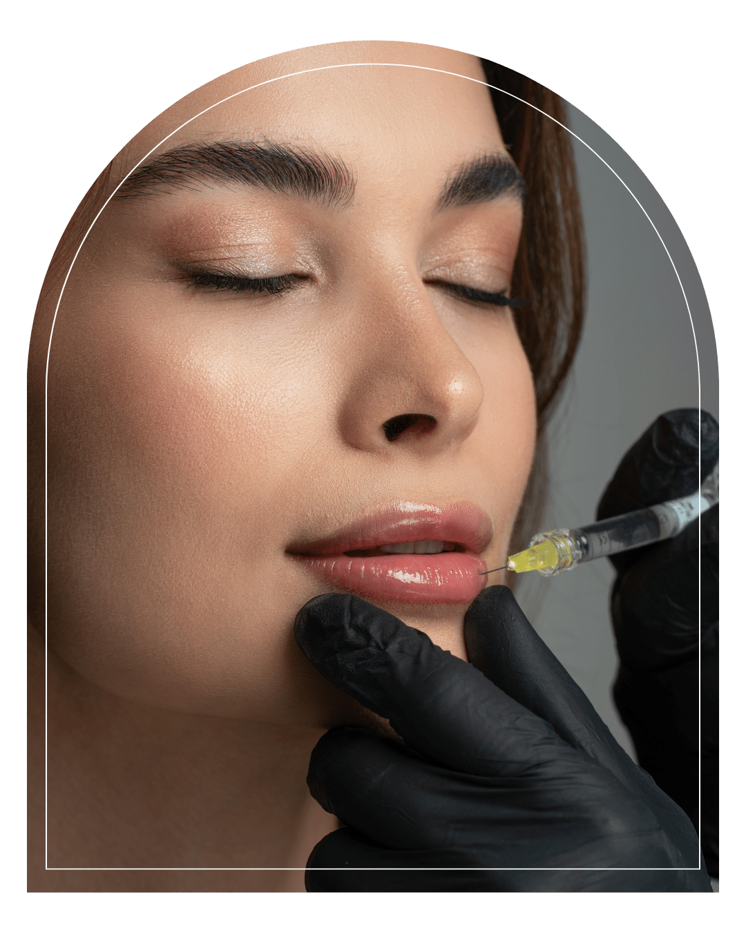 woman getting lip filler