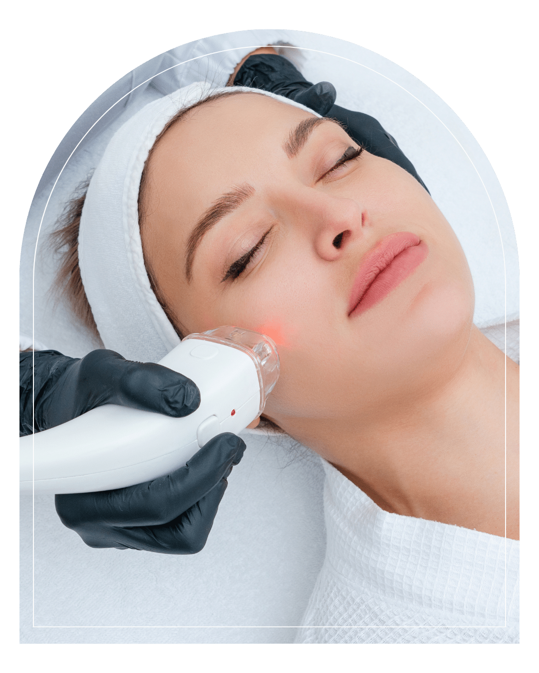 Woman getting laser treatment